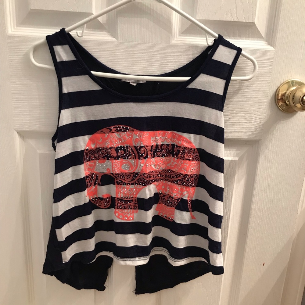 Open back tank top